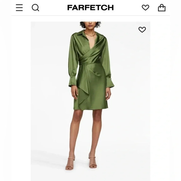 Jonathan Simkhai Dresses & Skirts - Simkhai Talit‎ draped dress, Size 8, Green, Like New Condition, Sold Out $540